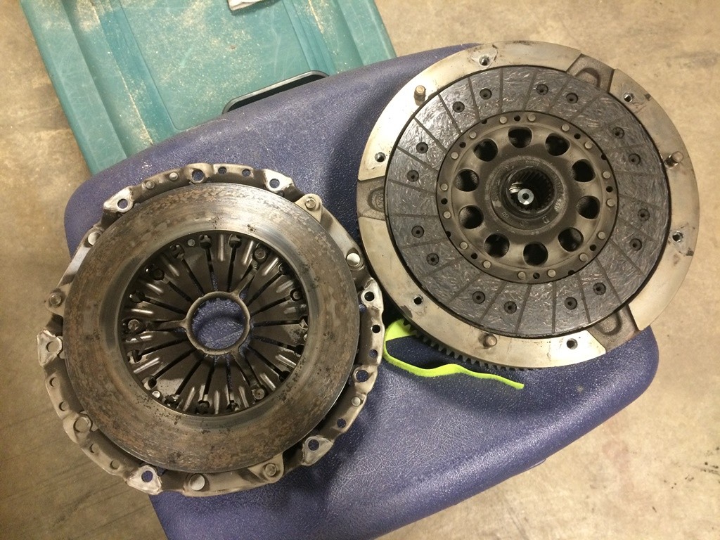 Old clutch and flywheel